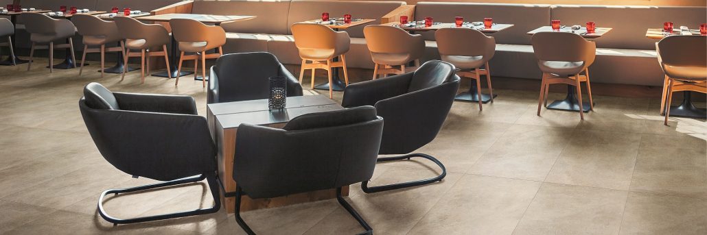 designed restaurant in antique old building